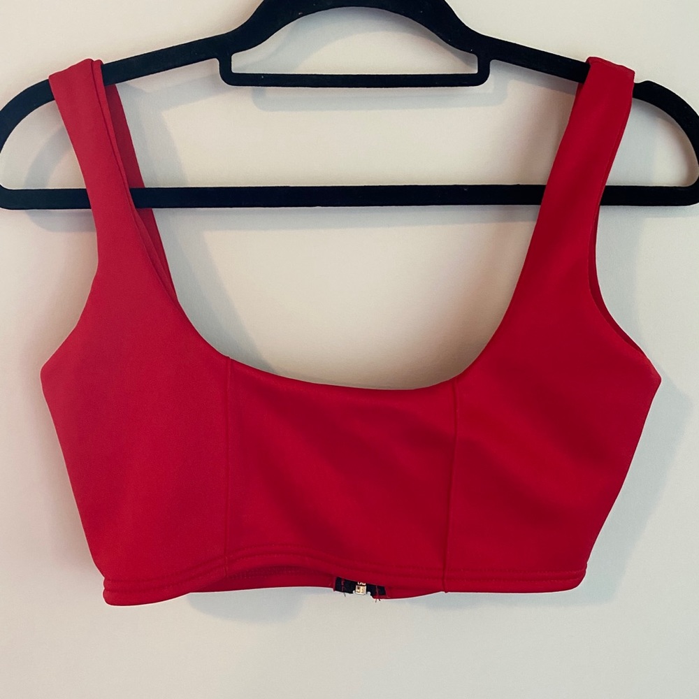 Red PLT Crop Top - Picture 2 of 3